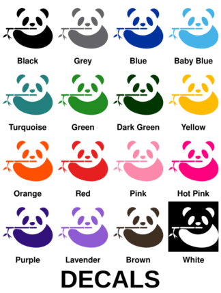 Panda Eating Bamboo Decals